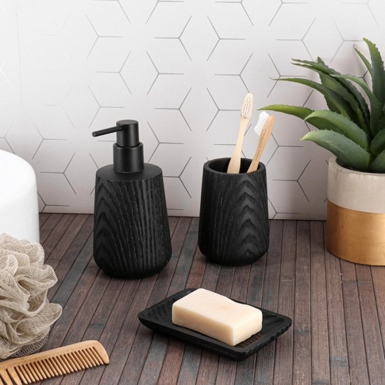 Δοχείο Κρεμοσάπουνου Polyresin Black 4663L04 MRShome (90 Μήκος x 175 Ύψος x 90 Πλάτος) 1Τεμ