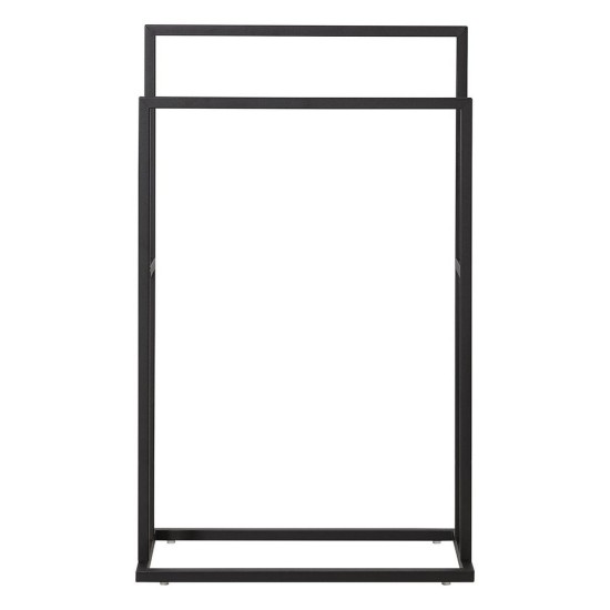 Πετσετοκρεμάστρα Επιδαπέδια Δύο Θέσεων Carre Towel Rack Black Sealskin (48x24x78,1) 1Τεμ