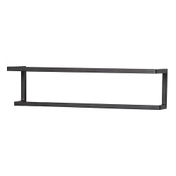Πετσετοκρεμάστρα Επιτοίχια Δύο Θέσεων Carre Towel Rack Wall Mounted Black Sealskin (48x12x12) 1Τεμ