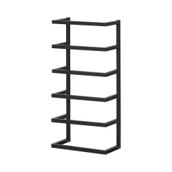 Ραφιέρα Μπάνιου Επιτοίχια 5 Θέσεων Carre Towel Holder Clean Towels Black Sealskin (24x12x48) 1Τεμ