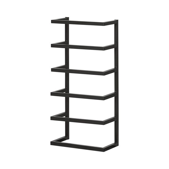 Ραφιέρα Μπάνιου Επιτοίχια 5 Θέσεων Carre Towel Holder Clean Towels Black Sealskin (24x12x48) 1Τεμ