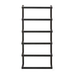 Ραφιέρα Μπάνιου Επιτοίχια 5 Θέσεων Carre Towel Holder Clean Towels Black Sealskin (24x12x48) 1Τεμ