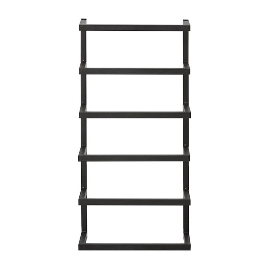 Ραφιέρα Μπάνιου Επιτοίχια 5 Θέσεων Carre Towel Holder Clean Towels Black Sealskin (24x12x48) 1Τεμ