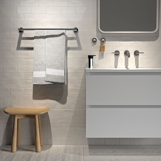 Κρεμάστρα Μπάνιου Διπλή Noon Chrome Tiger (599Π x 124Ύ x 49Β) 1Τεμ