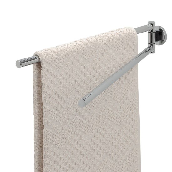 Κρεμάστρα Μπάνιου Με Δύο Βραχίονες Noon Chrome Tiger (49Π x 78Ύ x 453Β) 1Τεμ