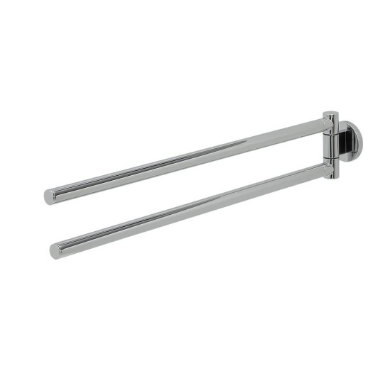 Κρεμάστρα Μπάνιου Με Δύο Βραχίονες Noon Chrome Tiger (49Π x 78Ύ x 453Β) 1Τεμ