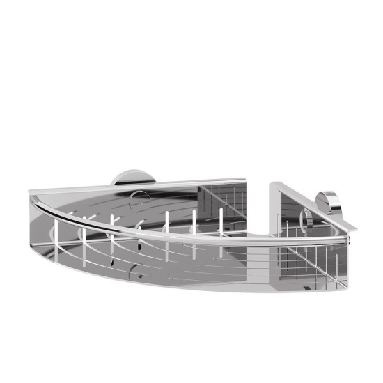 Ράφι Γωνιακό Boston Polished Stainless Steel Tiger (247Π x 60Ύ x 247Β) 1Τεμ