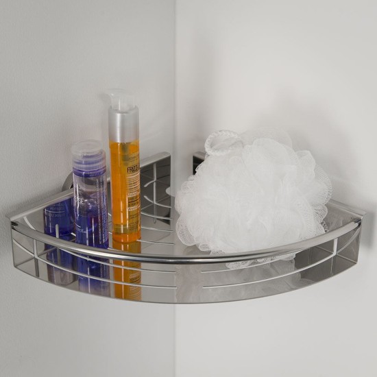 Ράφι Γωνιακό Boston Polished Stainless Steel Tiger (247Π x 60Ύ x 247Β) 1Τεμ