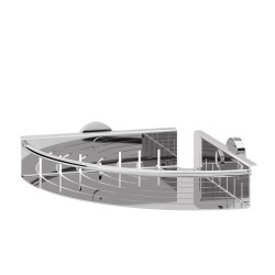 Ράφι Γωνιακό Boston Polished Stainless Steel Tiger (195Π x 50Ύ x 195Β) 1Τεμ