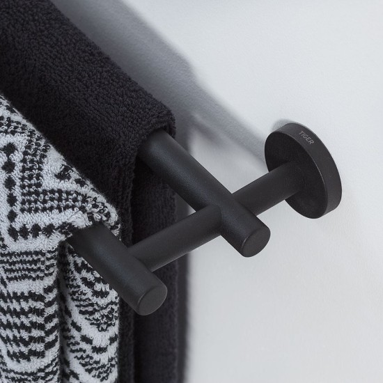 Κρεμάστρα Μπάνιου Διπλή Boston Black Tiger (581Π x 50Ύ x 130Β) 1Τεμ