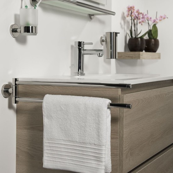 Κρεμάστρα Μπάνιου Με Δύο Βραχίονες Boston Polished Stainless Steel Tiger (50Π x 95Ύ x 510Β) 1Τεμ