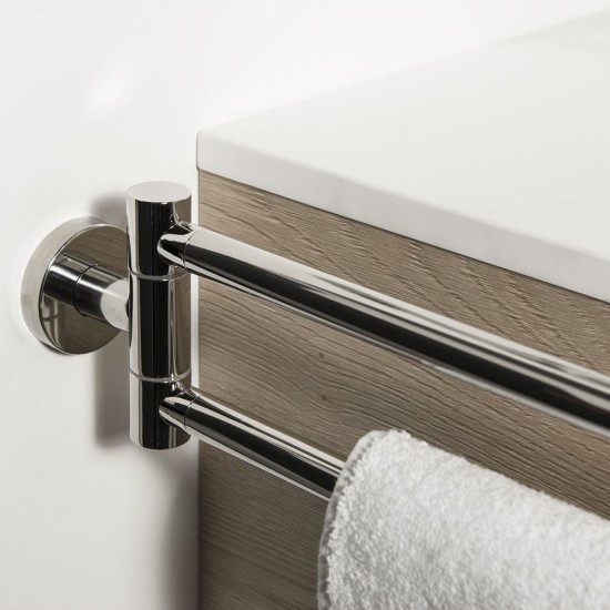 Κρεμάστρα Μπάνιου Με Δύο Βραχίονες Boston Polished Stainless Steel Tiger (50Π x 95Ύ x 510Β) 1Τεμ