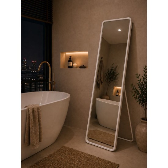 Καθρέπτης Επιδαπέδιος Μεταλλικός White 0039000 MRShome (350 Μήκος x 1190 Ύψος x 65 Πλάτος) 1Τεμ