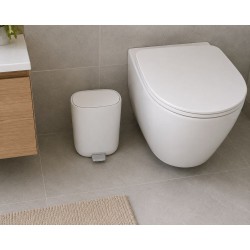 Κάδος Απορριμμάτων Από ABS White Matt 5L Soft Close MRShome (210 Μήκος x 270 Ύψος x 210 Πλάτος) 1Τεμ