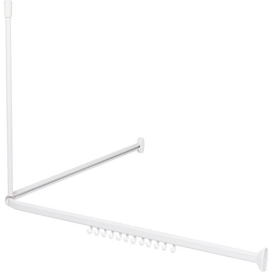 Βραχίονας Μπάνιου Γωνιακός Easy Roll White Αλουμίνιο Sealskin (90x90x90) 1Τεμ