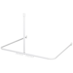 Βραχίονας Μπάνιου Γωνιακός Easy Roll White Αλουμίνιο Sealskin (90x90x90) 1Τεμ