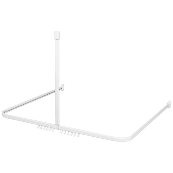 Βραχίονας Μπάνιου Γωνιακός Easy Roll White Αλουμίνιο Sealskin (90x90x90) 1Τεμ