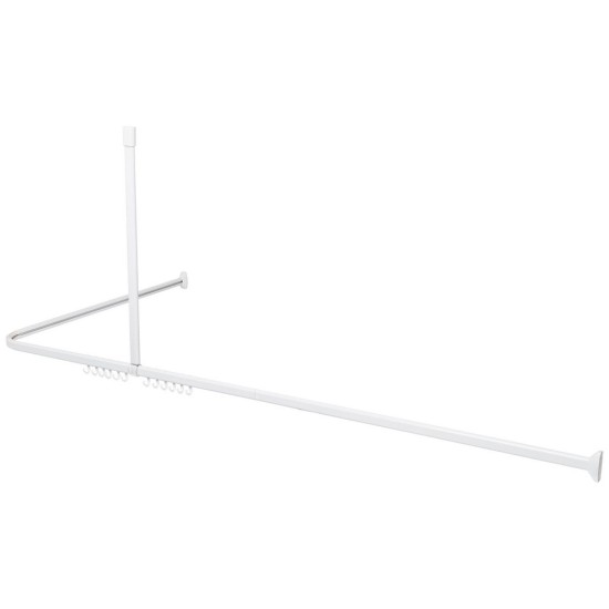 Βραχίονας Μπάνιου Γωνιακός Easy Roll White Αλουμίνιο Sealskin (90x90x90) 1Τεμ