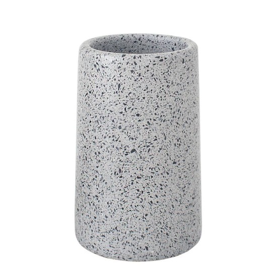 Ποτήρι Οδοντόβουρτσας 02341555 Από Μάρμαρο Grey 250ml AWD (Φ7.5x12.3cm) 1Τεμ