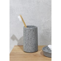 Ποτήρι Οδοντόβουρτσας 02341555 Από Μάρμαρο Grey 250ml AWD (Φ7.5x12.3cm) 1Τεμ