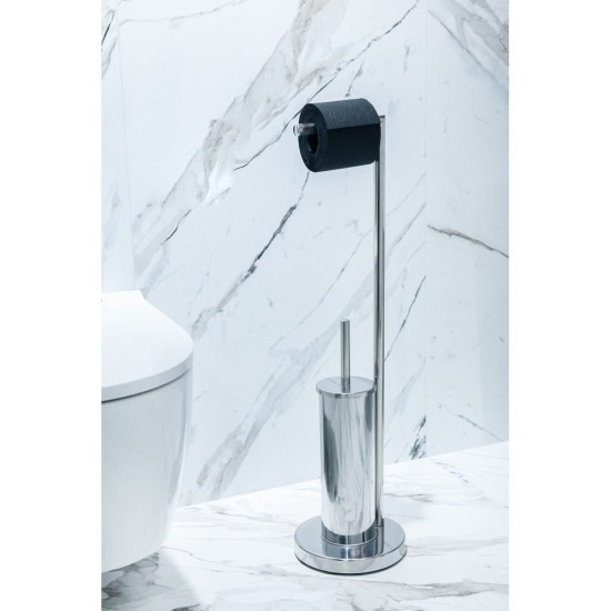 Σταντ Χαρτί Υγείας & Πιγκάλ 02071575 Stainless Steel AWD (19x19x73cm) 1Τεμ