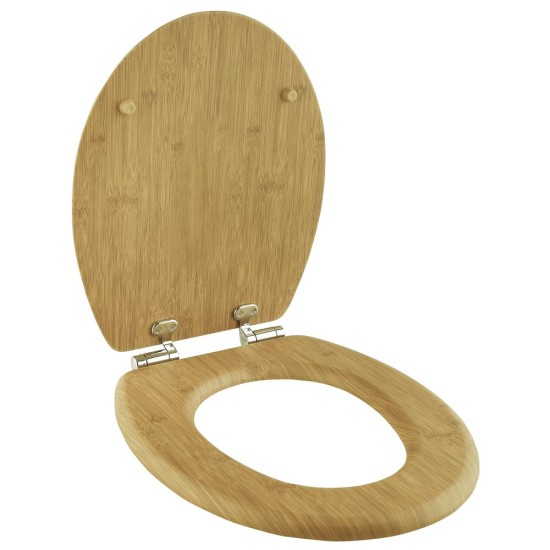 Καπάκι Λεκάνης 02181598 Bamboo MDF Φυσικό AWD (37.3x45.5x5.7cm) 1Τεμ