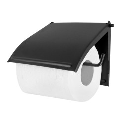 Χαρτοθήκη Επιτοίχια 02091780 Ατσάλι Mε Κάλυμμα Black AWD (16x1.8x12.5cm) 1Τεμ