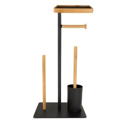 Σταντ Χαρτί Υγείας & Πιγκάλ 02071795 Ατσάλι Black Με Bamboo AWD (30x20x67.5cm) 1Τεμ