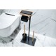 Σταντ Χαρτί Υγείας & Πιγκάλ 02071795 Ατσάλι Black Με Bamboo AWD (30x20x67.5cm) 1Τεμ
