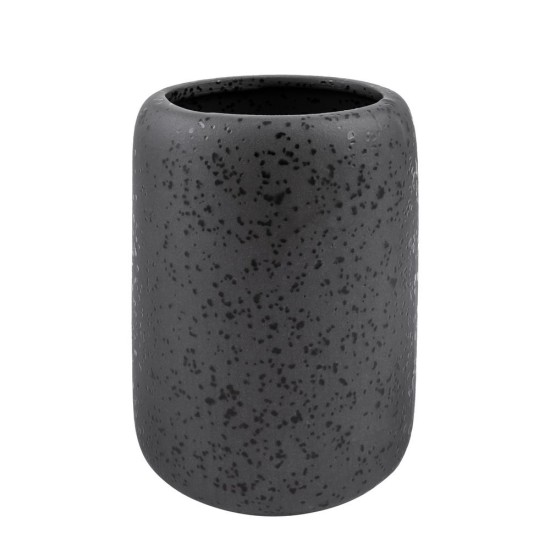 Ποτήρι Οδοντόβουρτσας 02191803 Hades Stoneware Ανθρακί AWD (Φ7.5x10.5cm) 1Τεμ