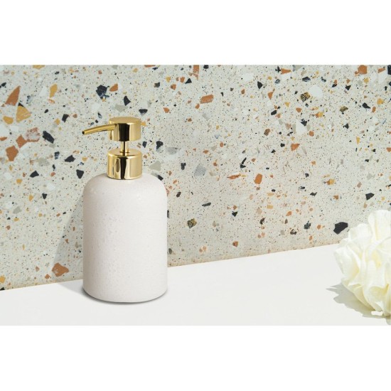 Dispenser Δοχείο Κρεμοσάπουνου 02191912 Bonita Stoneware White 400ml AWD (80 Μήκος x 168 Ύψος x 90 Πλάτος) 1Τεμ
