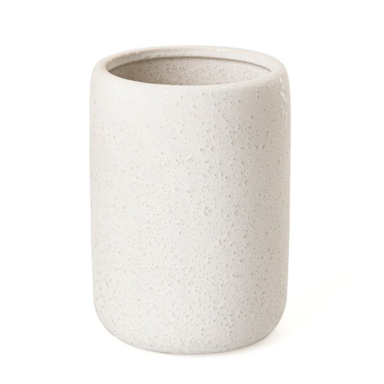 Ποτήρι Οδοντόβουρτσας 02191913 Bonita Stoneware White 360ml AWD (Φ7.8x11.8cm) 1Τεμ