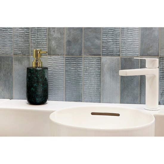 Dispenser Δοχείο Κρεμοσάπουνου 02191924 Beso Stoneware 350ml AWD (95 Μήκος x 180 Ύψος x 70 Πλάτος) 1Τεμ