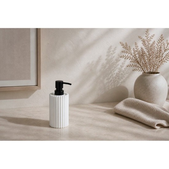 Dispenser Δοχείο Κρεμοσάπουνου 02192067 Ramona White Πλαστικό 350ml AWD (90 Μήκος x 175 Ύψος x 75 Πλάτος) 1Τεμ