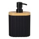 Dispenser Δοχείο Κρεμοσάπουνου 02192071 Belinda (Πλαστικό-Μπαμπού Black-Φυσικό) 450ml AWD (110 Μήκος x 170 Ύψος x 63 Πλάτος) 1Τεμ