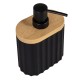 Dispenser Δοχείο Κρεμοσάπουνου 02192071 Belinda (Πλαστικό-Μπαμπού Black-Φυσικό) 450ml AWD (110 Μήκος x 170 Ύψος x 63 Πλάτος) 1Τεμ