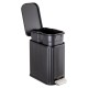 Κάδος Απορριμμάτων 02032094 Ατσάλι Black 5L Με Εσωτερικό Δοχείο AWD (140 Μήκος x 260 Ύψος x 275 Πλάτος) 1Τεμ