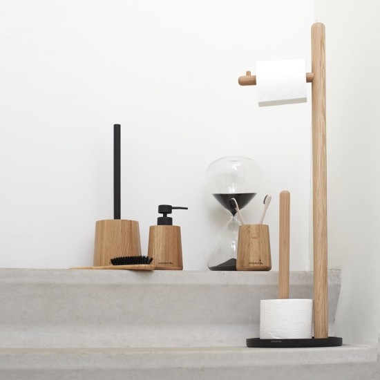 Αξεσουάρ Μπάνιου Σετ Earth Soap Dispenser & Cup Bathroom Oak Sealskin 2Τεμ