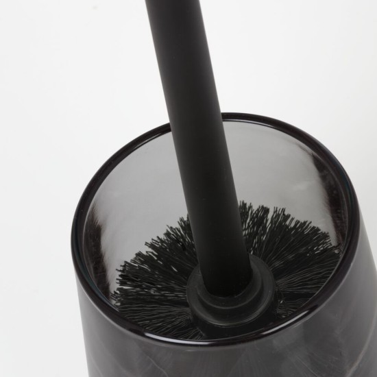 Πιγκάλ Γυάλινο Mood Toilet Brush Holder Grey Sealskin (Φ10,6x37,1cm) 1Τεμ