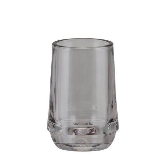 Ποτήρι Οδοντόβουρτσας Γυάλινο Mood Cup Grey Sealskin (Φ8x12cm) 1Τεμ Ποτήρι Οδοντόβουρτσας Γυάλινο Mood Cup Grey Sealskin (Φ8x12cm) 1Τεμ