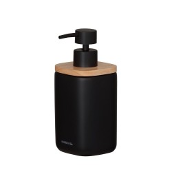 Δοχείο Κρεμοσάπουνου Κεραμικό Mind Soap Dispenser 200 ml Black Sealskin (Φ7,6x17cm) 1Τεμ