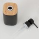 Δοχείο Κρεμοσάπουνου Κεραμικό Mind Soap Dispenser 200 ml Black Sealskin (Φ7,6x17cm) 1Τεμ