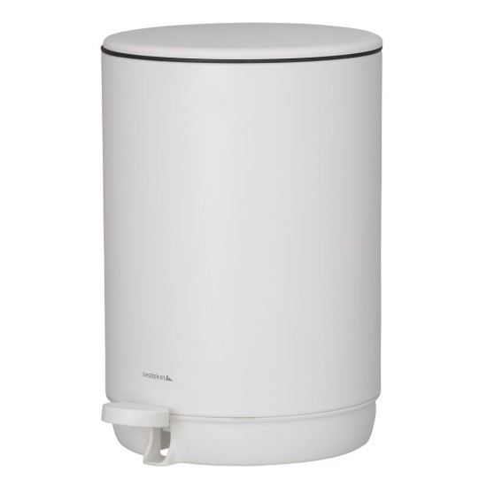 Κάδος Απορριμάτων-Χαρτοδοχείο Mind Pedal Bin 5L White Sealskin (Φ20,2x30,4cm) 1Τεμ
