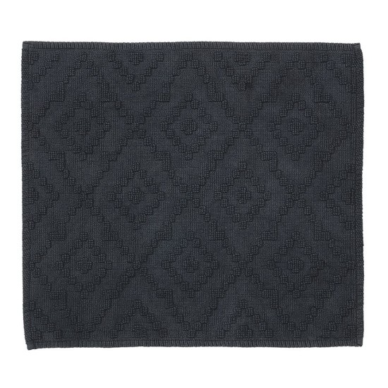 Πατάκι Μπάνιου Aztec Dark Grey Cotton Sealskin (60x60) 1Τεμ