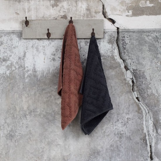 Πατάκι Μπάνιου Aztec Dark Grey Cotton Sealskin (60x60) 1Τεμ