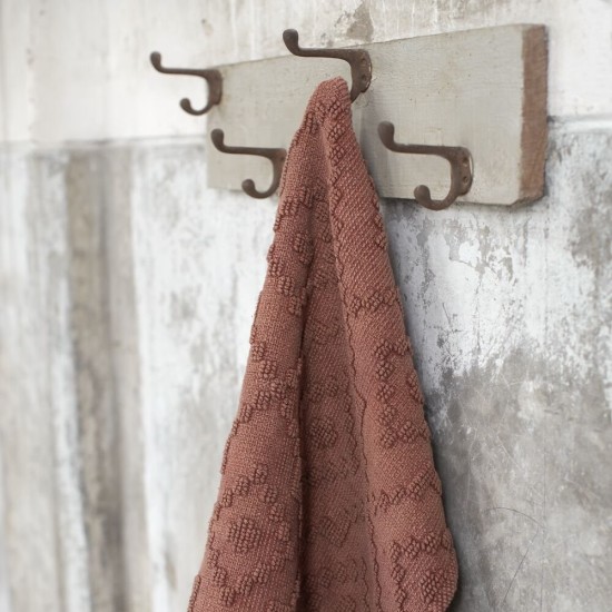 Πατάκι Μπάνιου Aztec Dark Pink Cotton Sealskin (60x60) 1Τεμ