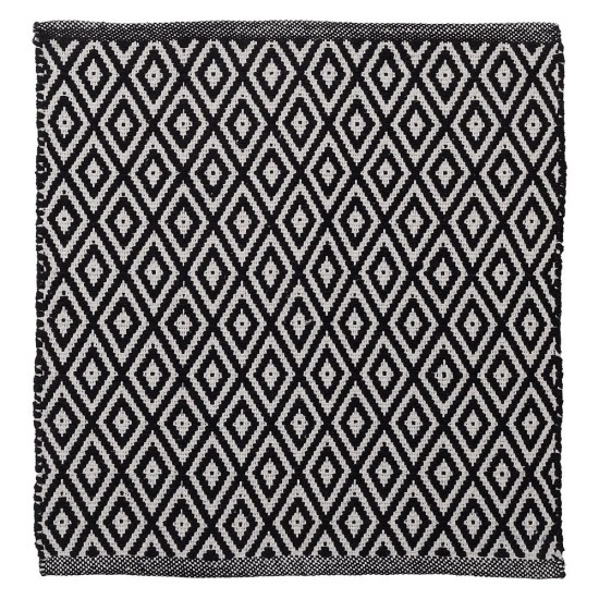 Πατάκι Μπάνιου Trellis Black Cotton Sealskin (60x60) 1Τεμ