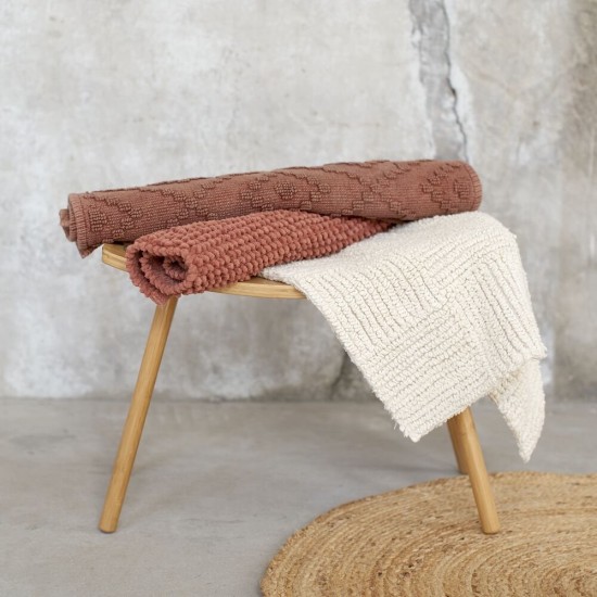 Πατάκι Μπάνιου Delhi Dark Pink Cotton Sealskin (60x90) 1Τεμ