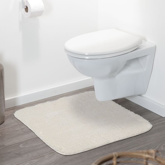 Πατάκι Μπάνιου Angora Off-White Microfiber Sealskin (60x60) 1Τεμ