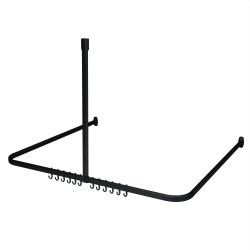 Βραχίονας Μπάνιου Γωνιακός Easy Roll Black Αλουμίνιο Sealskin (90x90x90) 1Τεμ
